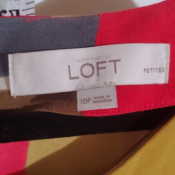 Loft multi color mid length dress - Picture 4 of 4